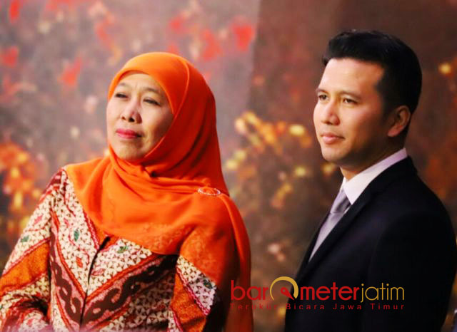 'BIANGNYA' DATA: Khofifah-Emil, buktikan kuasai data saat debat kedua Pilgub Jatim, Selasa (8/5). | Foto: Barometerjatim.com/MARIJAN AP