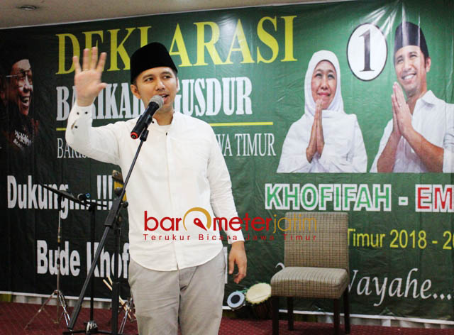 KADER GUS DUR: Emil Dardak, sudah selayaknya jika ada gerakan yang mengatasnamakan Gus Dur dan Khofifah ada di dalamnya. | Foto: Barometerjatim.com/ROY HASIBUAN