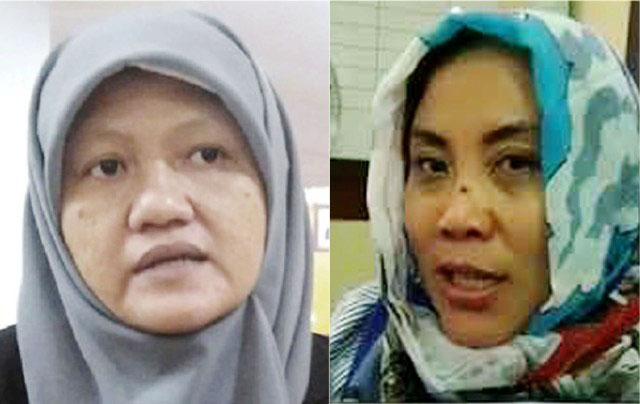BEDA CARA PANDANG: Reni Astuti (kiri) dan Dyah Katarina, beda cara pandang soal bocah penderita gizi buruk di Surabaya. | Foto: IST