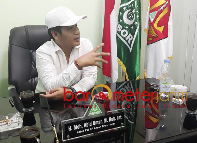 Gus Abid, fokus membesarkan Ansor Jawa Timur. | Foto: Barometerjatim.com/roy hasibuan
