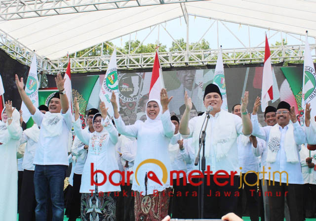 Deklarasi JKSN Jombang dihadiri Khofifah dan Erick Thohir. | Foto: Barometerjatim.com/abdillah hr