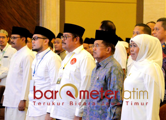 Jusuf Kalla didampingi Khofifah di acara Gawagis Nusantara. | Foto: Barometerjatim.com/marjan ap