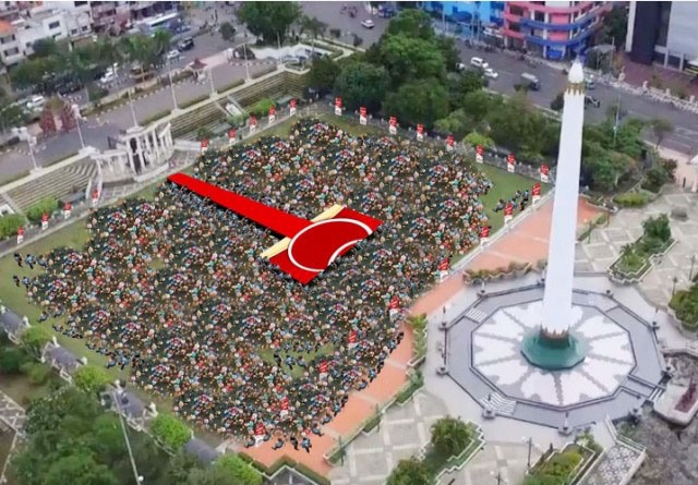 Konsep pidato kerakyatan Khofifah-Emil di Tugu Pahlawan Surabaya. | Foto: Barometerjatim.com/ist