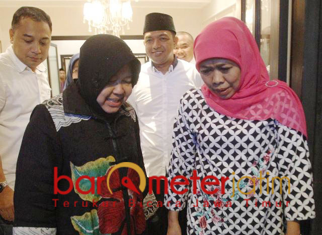 Pertemuan Khofifah-Risma berlangsung hangat dan kekeluargaan. | Foto: Barometerjatim.com/natha lintang