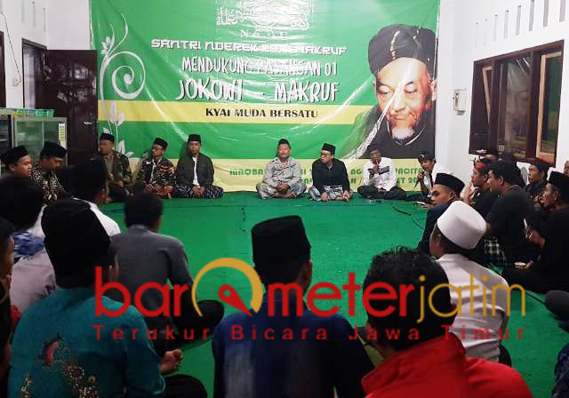Santri nderek kiai menangkan Kiai Ma'ruf di Pilpres 2019. | Foto: Barometerjatim.com/roy hs