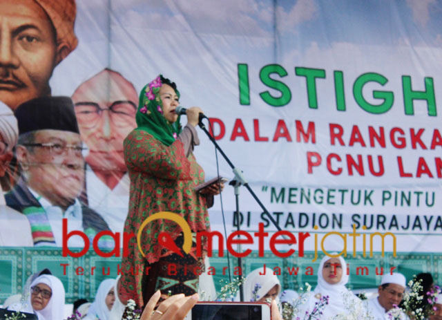 Yenny Wahid menghadiri Harlah ke-96 NU di Lamongan. | Foto: Barometerjatim.com/hamim anwar