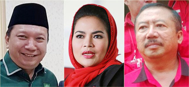 Elektabilitas Fandi Utomo (kiri) lewati Puti Guntur (tengah) dan Bambang DH. | Foto: Ist