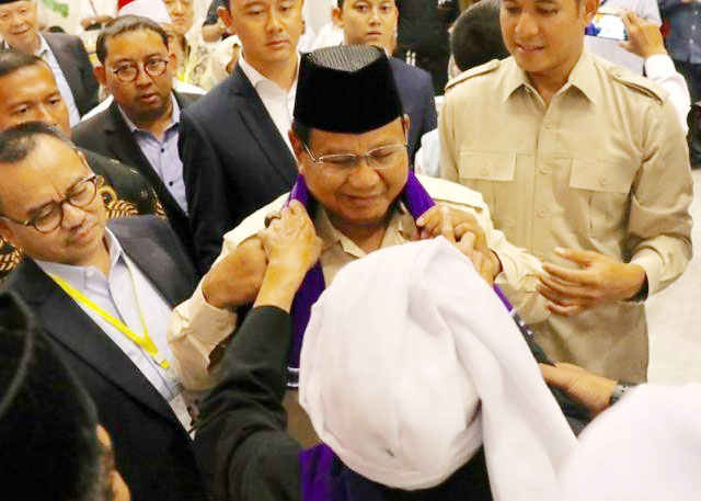 Prabowo Subianto, mendapat dukungan penuh dari kiai-habaib untuk memenangi Pilpres 2019. | Foto: Ist