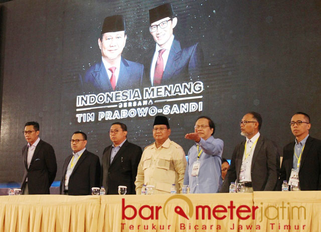 Rizal Ramli (tiga dari kanan), Prabowo bukan pemimpin yang suka bohong. | Foto: Barometerjatim.com/natha lintang