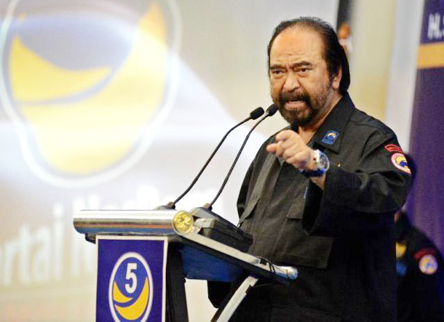 Surya Paloh, suata Partai Nasdem di Pileg 2019 akan meraih elektabilitas melebihi hasil survei. | Foto: Ist