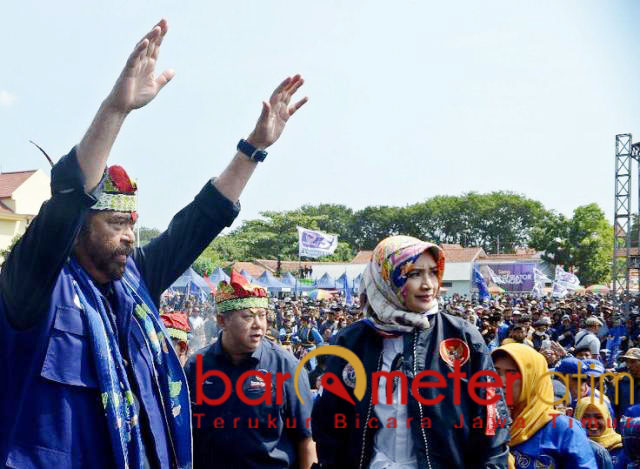 Kampanye Nasdem di Probolinggo. Surya Paloh, jangan coba-coba ganti Pancasila. | Foto: Barometerjatim.com/natha lintang