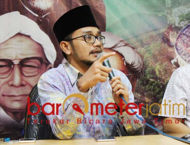 Gus Salam, Konferwil urusan Ansor, PWNU Jatim hanya mengimbau. | Foto: Barometerjatim.com/roy hs
