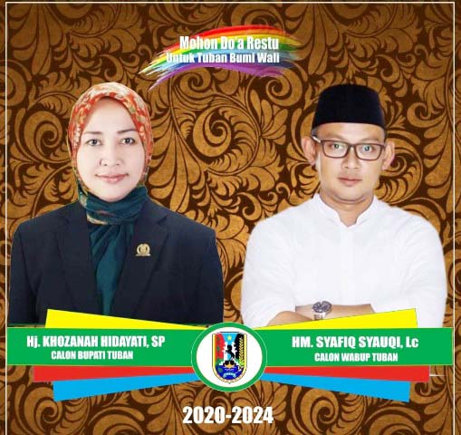 Beredar gambar Gus Syafiq diduetkan dengan Khozanah Hidayati maju Pilbup Tuban 2020. | Foto: Ist