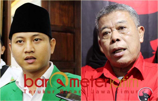 Kusnadi (kanan), PDIP restui Nur Arifin maju ketua Ansor Jatim. | Foto: Barometerjatim.com/roy hs