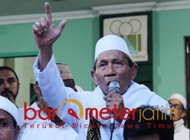 KH Suyuthi Toha, doakan Prabowo-Sandiaga memenangi Pilpres 2019. | Foto: Barometerjatim.com/roy hs