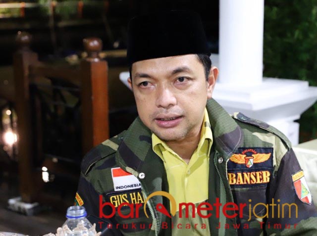 DARAH PEJUANG NU: Zahrul Azhar Asumta alias Gus Hans, kader yang memiliki darah pejuang NU. | Foto: Barometerjatim.com/ROY HS