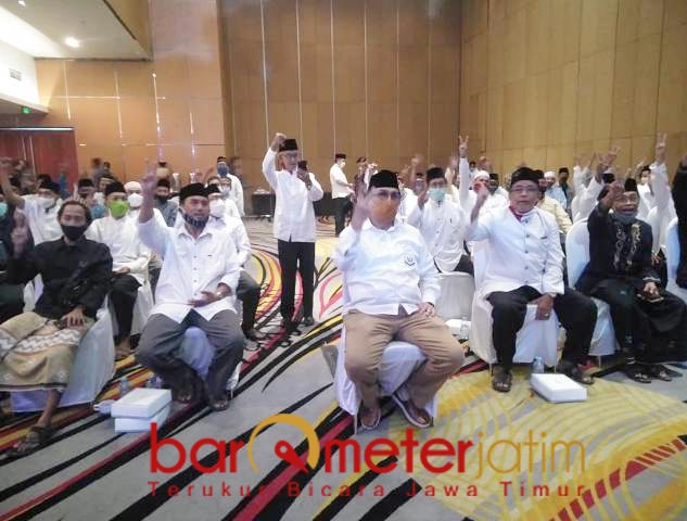 DUKUNG MACHFUD ARIFIN: FKKN Surabaya kubu Maulana Ischak saat silaturahim dengan Machfud Arifin. | Foto: Barometerjatim.com/ANDRIAN