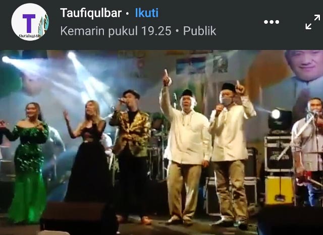 DI GARASI MOBIL?: Kubu BHS-Taifiqulbar sebut dangdutAN dilakukan di garasi mobil untuk video streeming. | Foto: IST