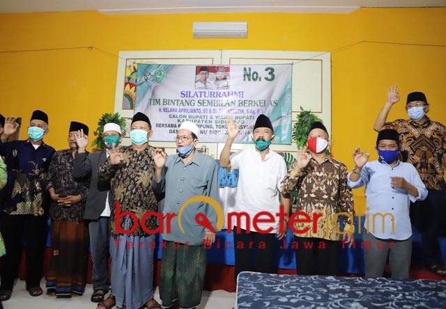 PILIH NOMOR TIGA: Wong NU Sidoarjo Kota kompak dukung Kelana-Astutik di Pilbup Sidoarjo.| Foto: Barometerjatim.com/ROY HS