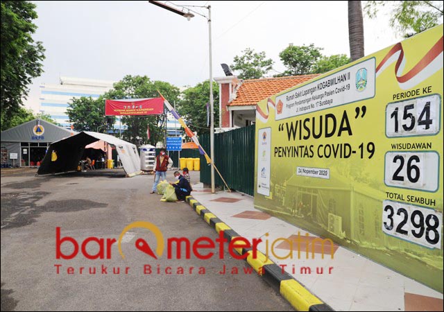 LAYANAN MAKSIMAL: Situasi RS Lapangan, memiliki kapasitas 357 tempat tidur. | Foto: Barometerjatim.com/ROY HS