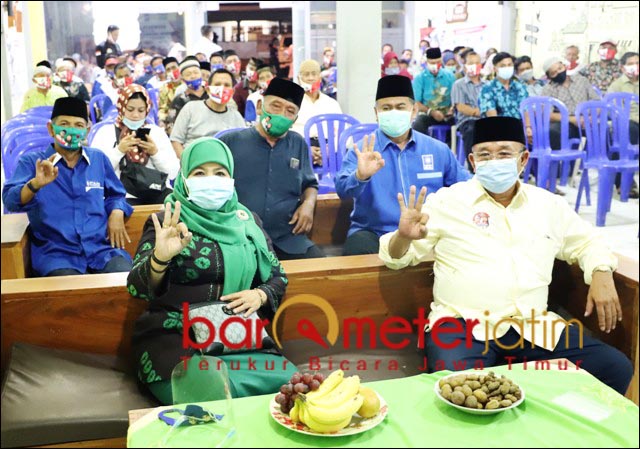 KONSOLIDASI: Haji Masnuh dan Dwi Astutik, hadiri konsolidasi PAN untuk menguatkan barisan di Pilbup Sidoarjo. | Foto: Barometerjatim.com/ROY HS