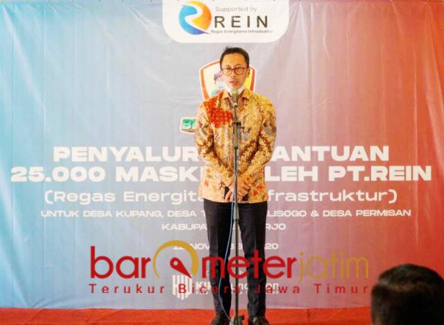 PEDULI: Andi Rahman, PT REIN peduli terhadap pemerintah dan masyarakat dalam tangani Covid-19. | Foto: Barometerjatim.com/ROY HS