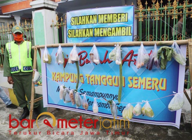 BERI DAN AMBIL: Kampung Tangguh Dusun Bolo, Desa Bolorejo, Kec. , Kabupaten Tulungagung. | Foto: Barometerjatim.com/ROY HS