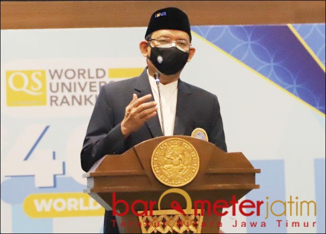 EMPLOYABILITY: Prof Nasih, Unair butuh uluran tangan IKA khususnya berkaitan dengan employability. | Foto: Barometerjatim.com/ROY HS