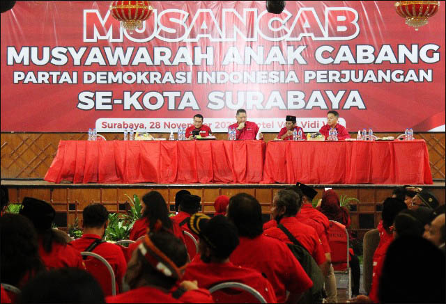 MUSANCAB: PDIP Surabaya gelar Musancab, arena bentuk kepengurusan dan konsolidasi partai. | Foto: Barometerjatim.com/IST