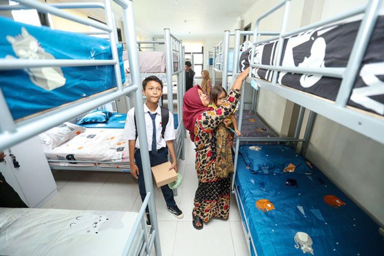 ASRAMA: Anak-anak yang tinggal di asrama RIAS tak hanya mendapatkan pendidikan akademik. | Foto: Barometerjatim.com/HPS