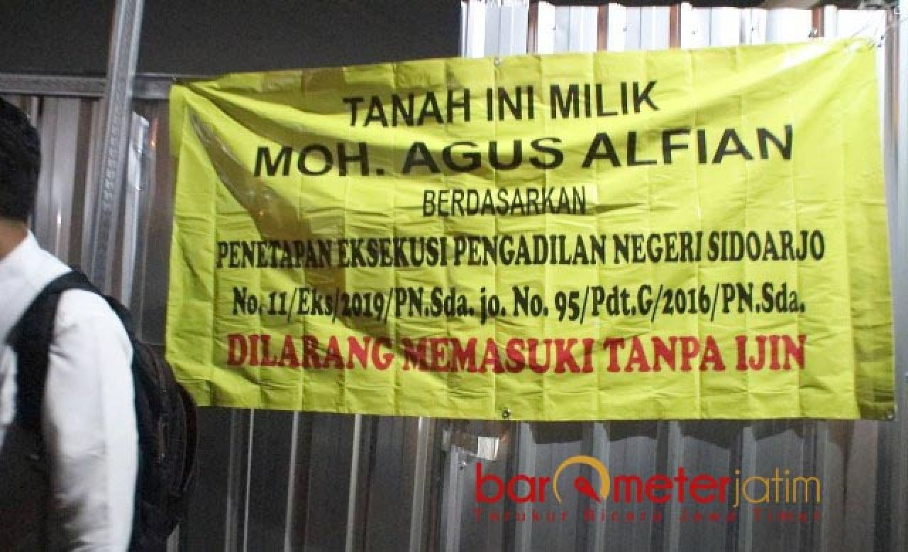 SETELAH DIEKSEKUSI: Tanah yang disengketakan di Desa Jumputrejo sah milik Agus Alfian. | Foto: Barometerjatim.com/RQ