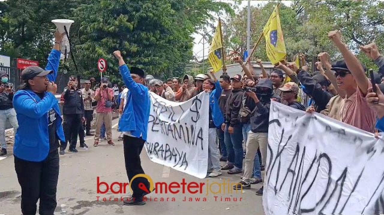 ORASI: Atho'illah Ainur Ridho, bakar semangat aktivis PMII. | Foto: Barometerjatim.com/BKT