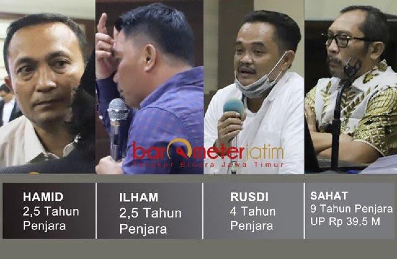 SIAPA MENYUSUL?: 4 orang sudah dipenjara dalam perkara korupsi dana hibah Pemprov Jatim. | Foto: Barometerjatim.com/DOK
