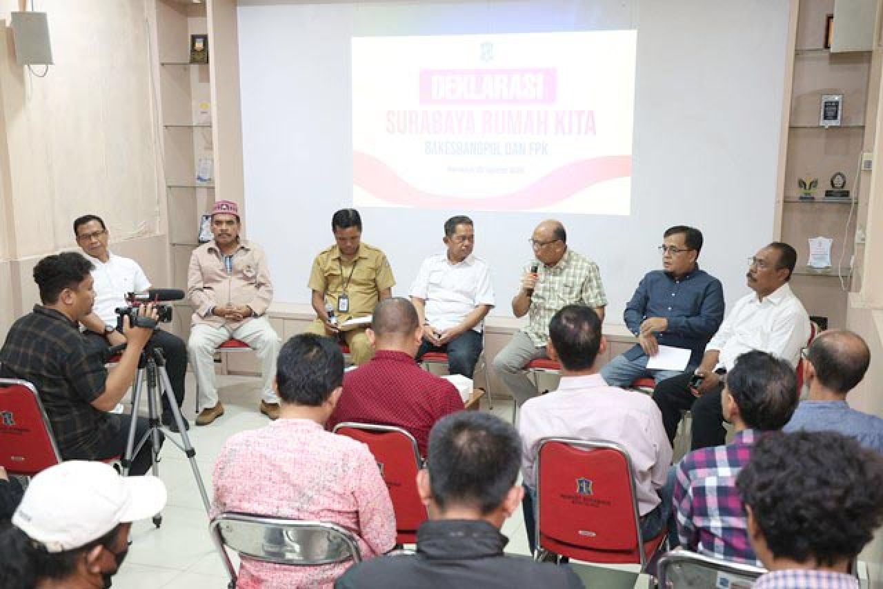 JAGA SURABAYA: FKP Surabaya ajak jaga suasana kondusif di Kota Pahlawan. | Foto: Barometerjatim.com/HPS