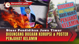 VIDEO: Dindik Jatim Diguncang Demo Dugaan Korupsi dan Poster Penjahat Kelamin