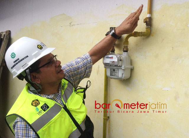 TUNGGU ADMINISTRASI: PT PGN menuntaskan pembangunan jaringan gas rumah tangga di Kota Mojokerto. Namun belum bisa dialirkan karena masih menunggu administrasi. | Foto: Barometerjatim.com/NATHA LINTANG
