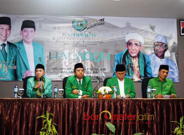 RAPIMWIL PPP JATIM: Rapat Pimpinan Wilayah IV DPW PPP Jatim dan Halaqoh Ulama di Surabaya, Minggu (3/12). | Foto: Barometerjatim.com/RADITYA DP