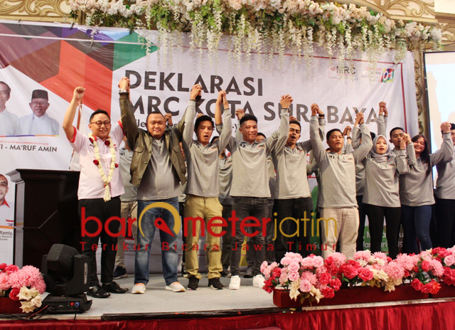 Deklarasi MRC Surabaya untuk pemenangan Jokowi-Ma'ruf Amin. | Foto: Barometerjatim.com/natha lintang