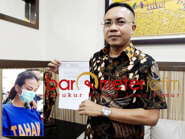 Rahmat Santoso bakal ajukan pembantaran. Inset: Vanessa Angel. | Foto: Barometerjatim.com/abdillah hr