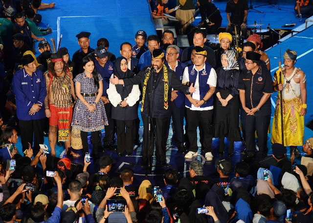 Surya Paloh menutup rangkaian kampanye akbar di Balikpapan, Kaltim, Rabu (10/4/2019). | Foto: Ist