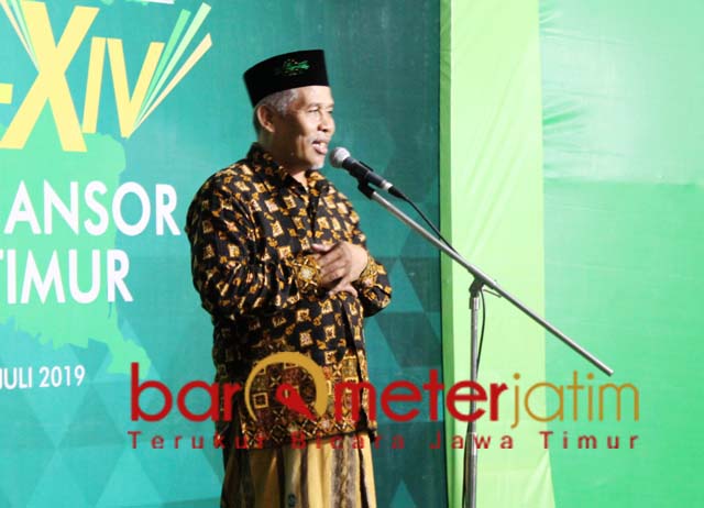 JAGA RIJALUL ANSOR: Kiai Marzuki minta Gus Syafiq perkuat Rijalul Ansor di Jatim. | Foto: Barometerjatim.com/ROY HS