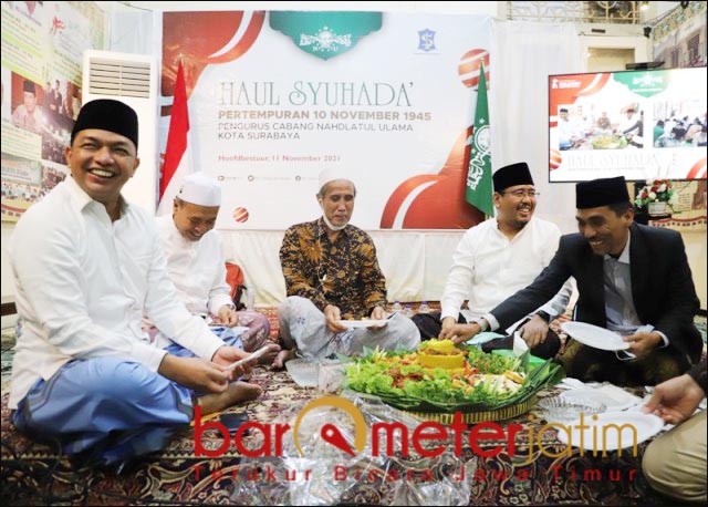 TETAP SEMANGAT: 7 bulan tak ber-SK, PCNU tetap semangat berkegiatan, termasuk menggelar Haul Syuhada. | Foto: Barometerjatim/ROY HS