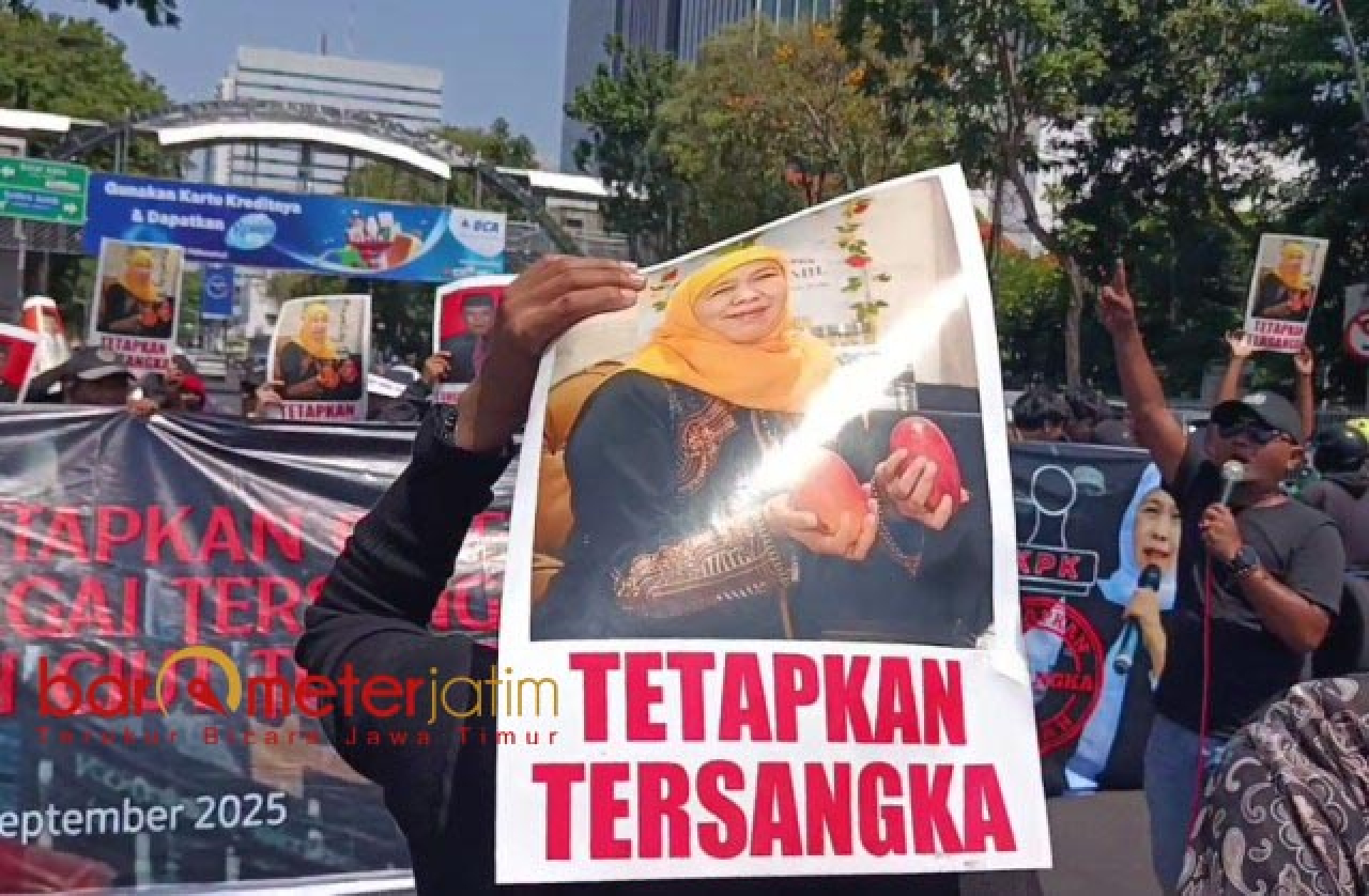 Demo Korupsi Hibah, Jaka Jatim Kencang Desak KPK Tetapkan Khofifah Tersangka!