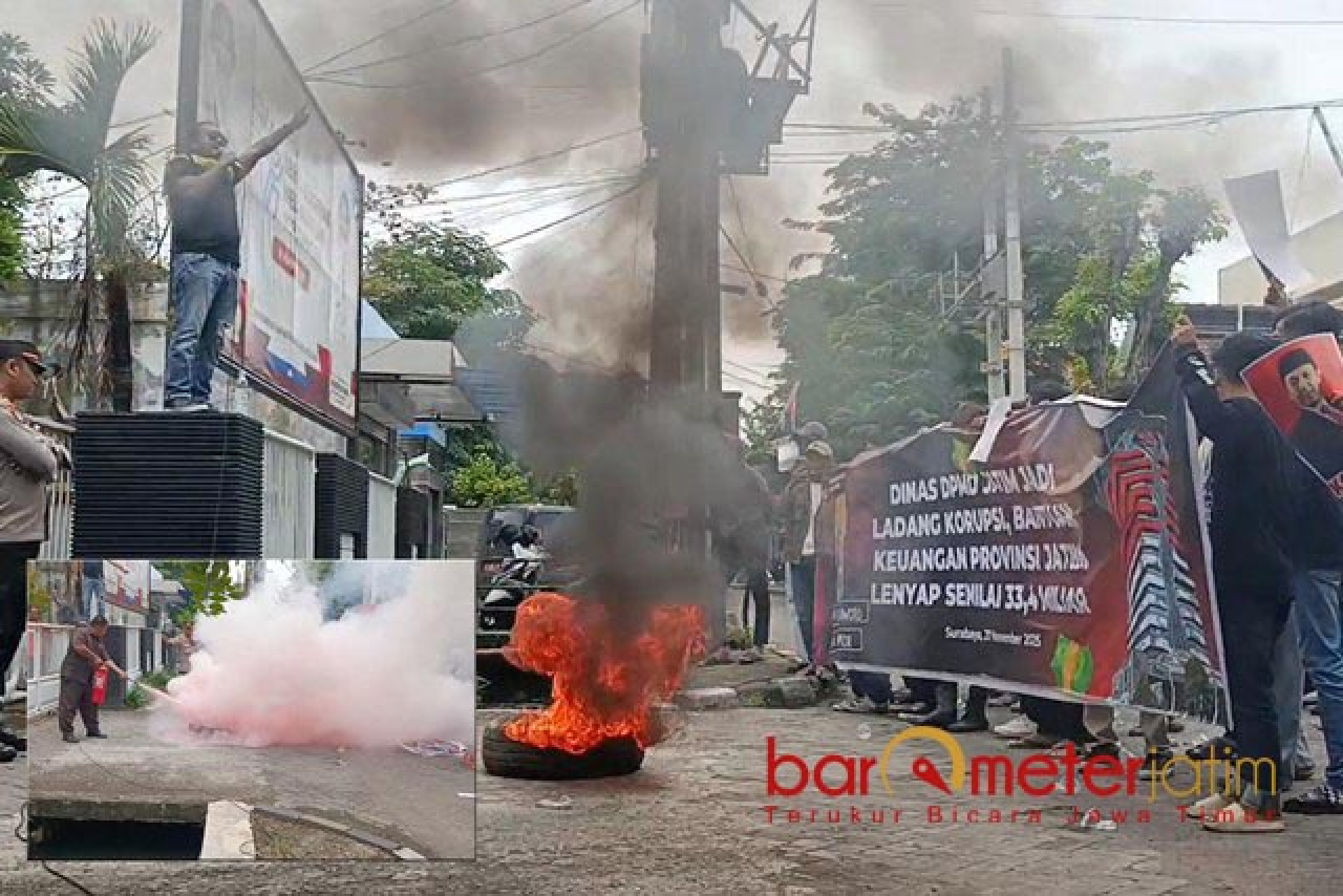 BKD Rp 33,4 M Diduga Jadi Bancakan, Demo di Dinas PMD Jatim Nyaris Ricuh!