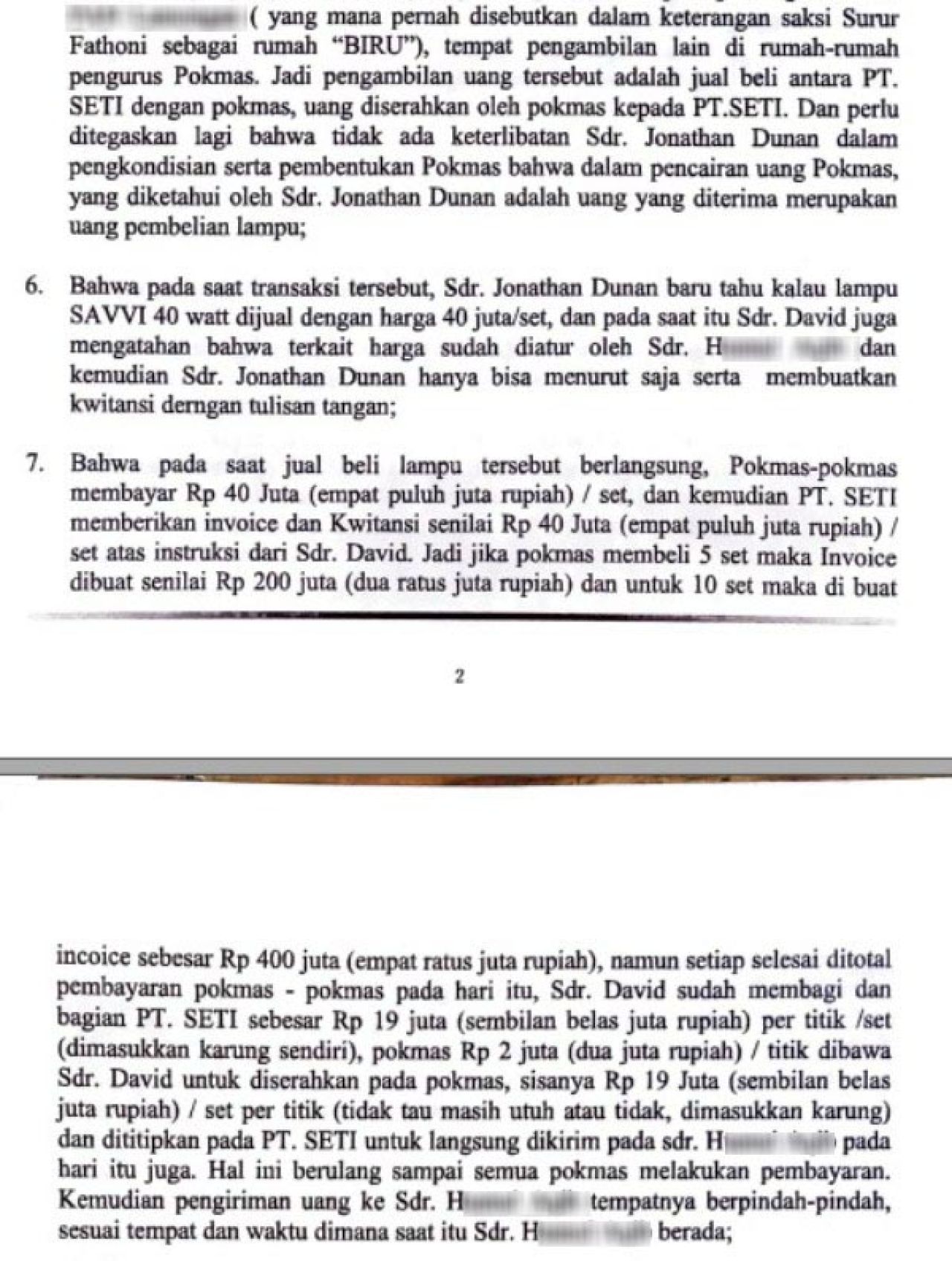 BONGKAR PERAN HA: Sejumlah poin dalam surat pemberitahuan kronologi. | Foto: Barometerjatim.com/RQ